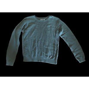 Rubbish cotton knit crochet crew neck sweater
crew neck sweater front and side c